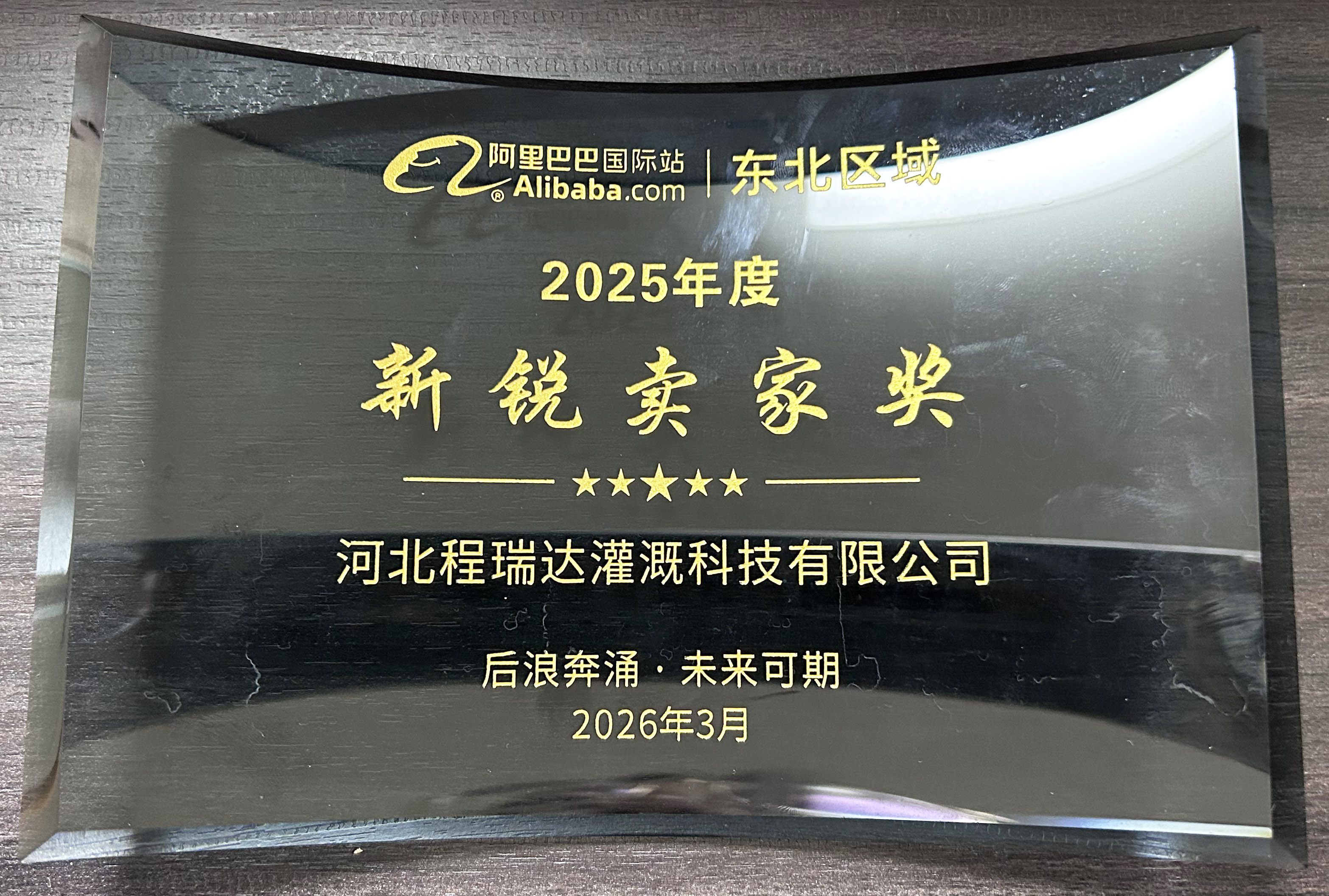 南岸程瑞达灌溉 | 荣获阿里国际站新锐卖家奖